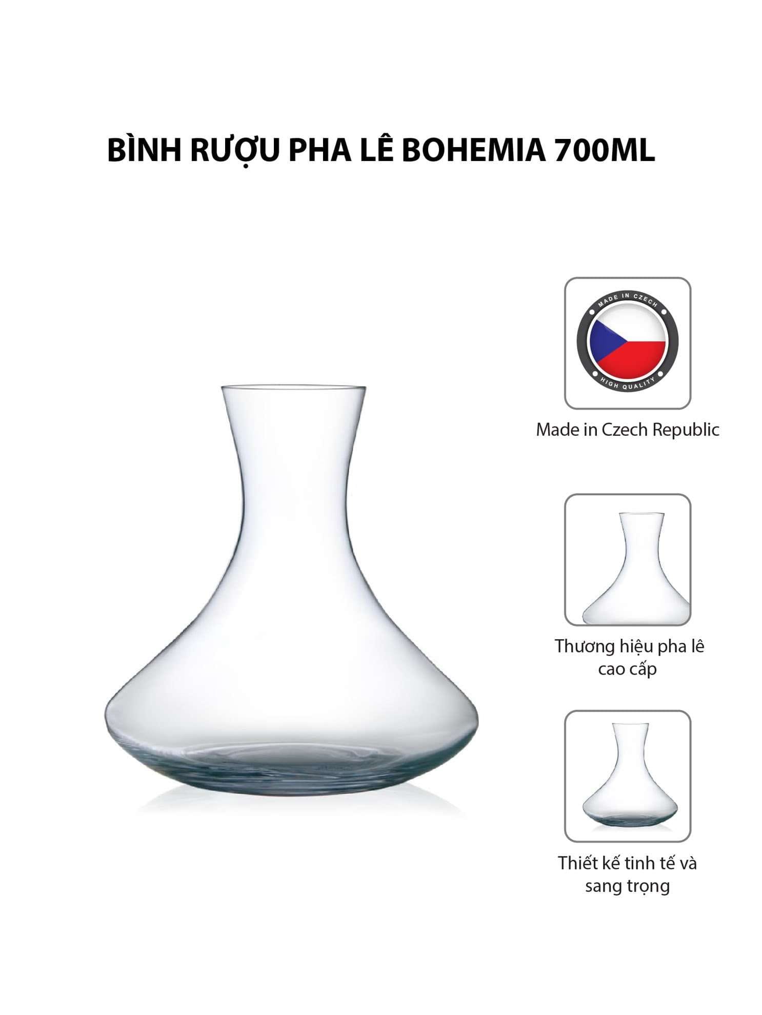 Bình rượu pha lê Bohemia 700ml 3 0022377 binh ruou pha le bohemia 700ml c5276143800448fc92302465552aa276 6 - Mua trực tiếp từ nhà máy - Thương hiệu toàn cầu, sản phẩm tốt nhất, danh mục lớn nhất Việt Nam, giá và chất lượng hàng đầu, dịch vụ uy tín đoạt giải Best Performance.