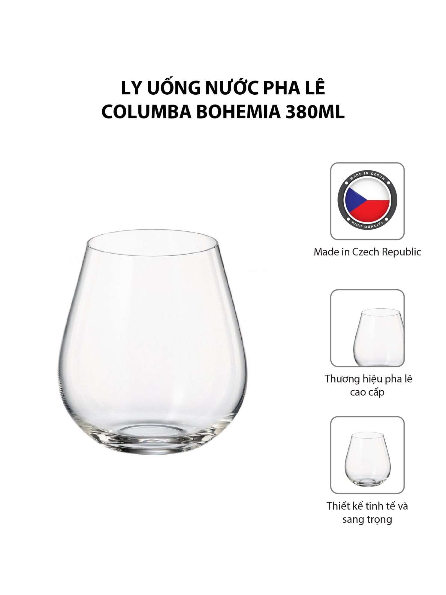 Bộ 6 ly uống nước pha lê Columba Bohemia 380ml 3 0022555 ly uong nuoc pha le columba bohemia 380ml aedda634a8b4406b9677ddb839fa2ce3 4 - Mua trực tiếp từ nhà máy - Thương hiệu toàn cầu, sản phẩm tốt nhất, danh mục lớn nhất Việt Nam, giá và chất lượng hàng đầu, dịch vụ uy tín đoạt giải Best Performance.